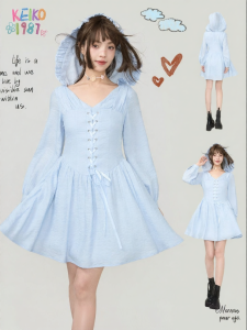 KEIKO | Breathable Lyocell Hooded Dress Slim-fit Autumn Wear UV-Protected