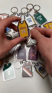 Basketball Star Uniform Jerseys Keychain Fan Bag Pendant Printed On Both Sides Sports Acrylic Keyring