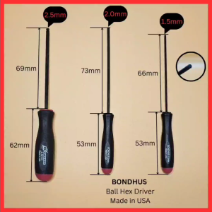 Bondhus Ball Hex driver 1.5 2.0 2.5mm. Ideal for repair special equipment. Made in USA