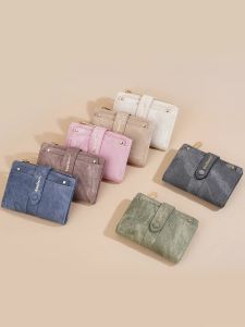 High Quality New Short Womens Wallet Classic Zipper Card Holder Female Purse with Coin Pocket Women Photo Holder Carteria