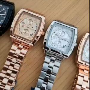 Jam Tangan Seven Minute Segi Tungku M752 LS-756SAR / Jam Tangan Fashion Wanita Tali Rantai Diameter 35 cm