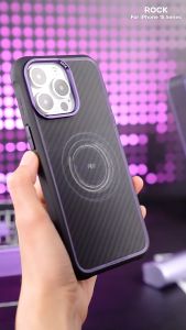 Rock Kevlar Aramid Fiber Series Solid Drop Protection Magnetic Case for iPhone 15 Pro Max 6.7 | 15 Pro 6.1
