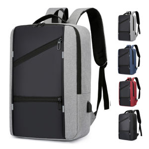 New Mens Laptop Bag Business Simple Multifunctional Double Shoulder Bag USB Charging Large Capacity Student Back Book Bag