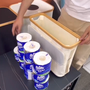 Toilet paper storage basket and perspective stackable multi-purpose organizer