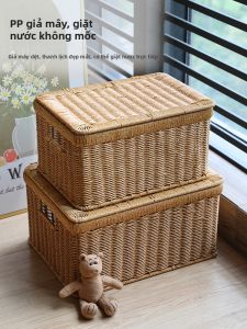 KENS | Hộp Đựng Có Nắp Phong Cách Mây Tre