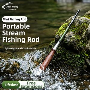JUQINWANG | Childrens Lightweight Hard Beginner Fishing Rod Set