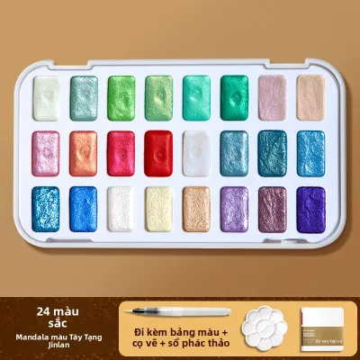 MINGZHUO | Bộ Sơn Gouache Rạng Rỡ Mini Hộp Sơn Di Động Dùng Để Vẽ Phác Thảo