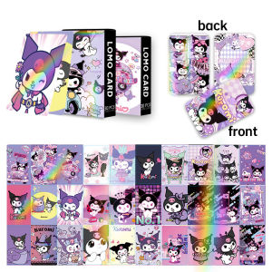 30pcs Boxed Sanrio Hello Kitty Kuromi Melody Cinnamonroll Kids Cartoon Laser Cards  Anime Collecting Game Cards Gift Photo Cards