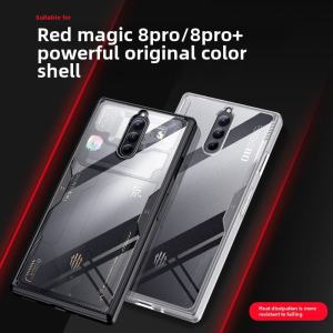 Smondor Transparent Gaming Phone Case for Nubia Red Magic 9 pro 10 pro 10 Pro+ 8 pro 8 Pro+ 7 pro Full Cover Shockproof Protective Shell