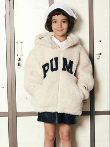 PUMA | Stylish Childrens Hooded Imitation Lambwool Jacket