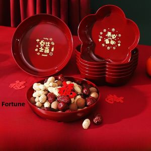 MONLEYTA | New Home Decoration Fruit Tray Moving In Celebration Candy Dish Chinese Style Creative Gift Practical Housewarming Supplies