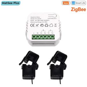 Tuya Smart Life ZigBee Energy Monitor 1/2 Kênh Hai Chiều Với Cảm Biến Dòng Điện Để Giám Sát Năng Lượng Tương Thích Với 110V-240V 50Hz/60Hz