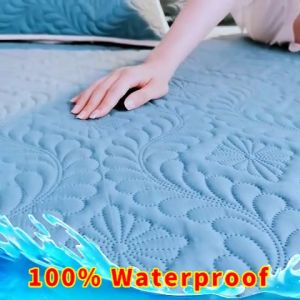 100%Waterproof Ultrasonic quilting Thicken Mattress protection Bed Sheet Cover Double/Queen Size foam bed mattress cover