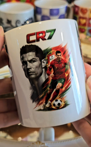 Cristiano Ronaldo CR7 Portugal World Cup FIFA Football Design Sublimation Ceramic Coffee Mug/Cup for gift/birthday/graduation