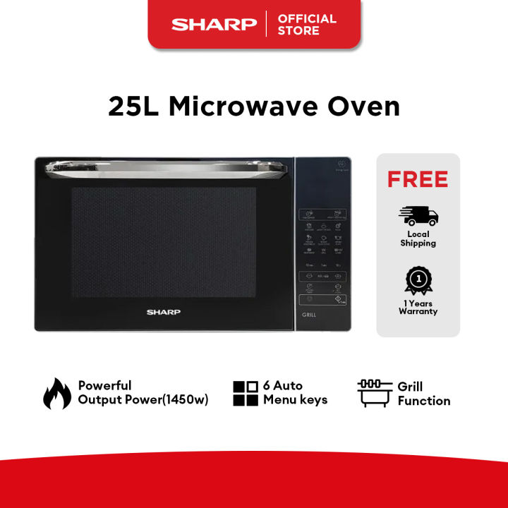 SHARP 25L Microwave Oven with Grill R72E0(SM)/R72E0(S) Lazada Singapore