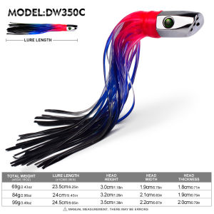 Mồi Câu Cá Biển Sâu Tốc Độ Cao Proberos 9 Inch Dành Cho Cá Lớn Mồi Câu Kiểu Váy Dành Cho Cá Kiếm Cá Ngừ Cá Cờ Cá Mú Cá Cờ Vàng Cá Wahoo