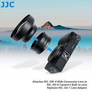 JJC AR-GR3 Lens Filter Adapter Replaces Ricoh GA-1 for Ricoh GR III GR III HDF GR3 HDF With GW-4 Wide Conversion Len 49mm Filter