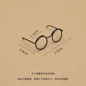 Wool Woven Doll Glasses Mini Glasses Frame Metal Doll BJD Doll Small Glasses Handmade DIY Miniature