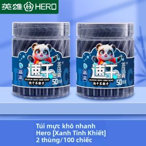 HERO | Hộp Mực Khô Tức Thì Hero Gói 50 Hộp Nhanh Khô Chống Lem Giúp Viết Mượt Mà Tương Thích Với Hầu Hết Các Mẫu Bút Hero