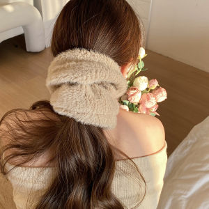 Delicate Elegant Plush Hair Ties Large Size Korean Style Fashionable Hair Bands Soft Low Ponytail Headband Hair Accessories