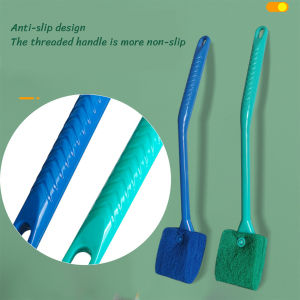 Jozoo Double-Sided Aquarium Fish Tank Algae Cleaning Brush with Non-Slip Long Handle
