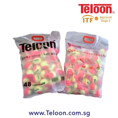 48 Balls | ITF Approved Tennis Ball | Stage 2 | ORANGE HALF | 8-10 Years | 48 Balls in Poly Bag