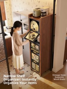 MEISD | Narrow Space Floor-standing Side-of-Fridge Storage Shelf