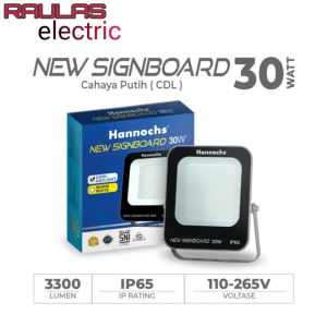 Lampu Sorot Hannochs New Signboard 30 Watt - Flood Light Cahaya Putih