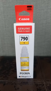 CANON GI-790Y ของแท้ศูนย์ เป็นเครื่องของมือ หมึกของใหม่ คุณภาพ 100% และสีเหลือง รุ่น CANON GI-790Y สามารถใช้กับเครื่อง G1000/G2000/G3000 รายได้ จำนวนการพิมพ์ 7000 ชั้น