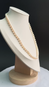 [ Woosilver ] Vòng Cổ Trai Mặn Trắng Kem Ánh Hồng 5 - Secondhand - NTM321
