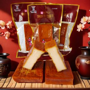 Chongqing Spicy Original Flavor Stone Column Specialty Tofu Dry Snack Instant Casual Leisure Food 390g Traditional Dried Bean Product