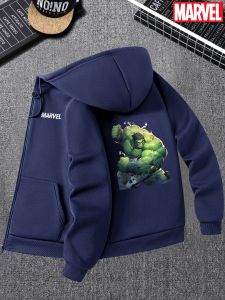 Mens Black Zippered Hoodie with The Hulks Fist Print A Superhero Pattern Coat Suitable for Gym Workouts and Casual Streetwear