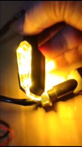 PROMO 2 PCS LAMPU SEIN SEN MINI LED 2 SISI SEN MOTOR UNIVERSAL UNTUK SEMUA MOTOR - KUNING