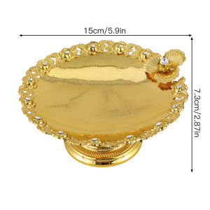 1 creative high plate European creative metal plate snack chocolate nut storage tray.