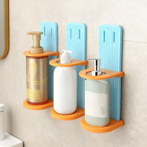 Retractable Lotion Bottle Support Shelf / Household Foldable Shower Gel Storage Rack / Self-Adhesive Plastic Organizer Holder