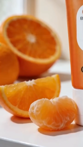 QTYFUL Orange Enzymes Exfoliating Brightening Gel Facial Scrub Peeling Gel 100g Gentle Non Irritating Facial Cleanser