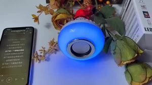 RGB Bluetooth Âm Nhạc Bóng Đèn Loa 110V 220V E27 LED Bóng Đèn Ánh Sáng Không Dây Điều Khiển Từ Xa Ma Thuật Bóng Với Âm Thanh Đầy Màu Sắc Đèn Sân Khấu Zweicx