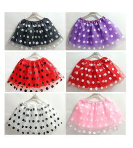Childrens mesh TUTU skirt polka dots Skirt light and bright dance dress with multiple colors to choose from