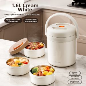 GIANXI | Insulated Stainless Steel Lunch Box Large Capacity Divided Bento Multi-layer