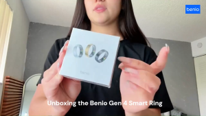 Benio Gen 4 Smart Ring With Charging Case Multifunctional Waterproof Fitness Tracker Heart Rate Step