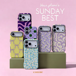 Potdemiel | Light Blue Daisy For Case For iPhone 17 16 15 Pro Max TPU & Anti-Scratch Outer Shell Raised Screen Edge Stylish Design