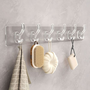 YOULE | Transparent Six-piece Strong Adhesive Hooks
