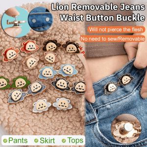 Jeans Waist Belt For Women Waist Cinching Button Lion Removable Nail Free Invisible Waist Buckle Adjustable Waist Belt Clip
