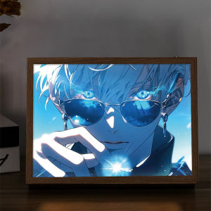 Anime Figure Jotaro Light up Anime Lamp Two-Dimensional Collectible Glowing Display Piece Gift W5 Lighting Conjuration