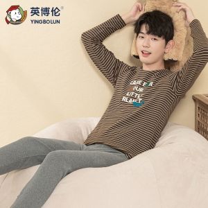 YINGBOLUN | Cotton Lycra Warm Autumn Winter Underwear Set