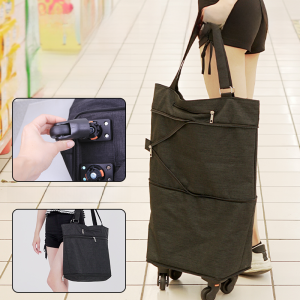 Foldable Universal Wheel Shopping Bag Small Trolley Portable Vegetable Buying Portable Cloth Bag Household Shopping Tool