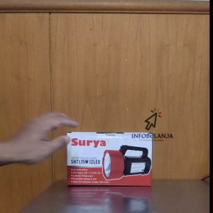 Senter Tangan Jumbo LED 15W Surya SHT L15W 12LED Rechargeable