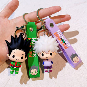 HUNTER X HUNTER Figure Keychain Anime Cartoon GON·FREECSS Doll Pendent Keyring Car Key Holder Accessories Jewelry Kids Toy Gifts