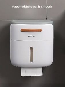 ECOCO Double Modern Tissue Box - Kotak tempat tisu anti air toilet paper box dispenser tisu gantung simple modern