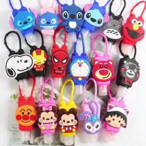 Portable Cartoon Silicone Cover Hand Sanitizer Holder Bottle Set Antibacterial Holder Kids Pemegang Sanitizer